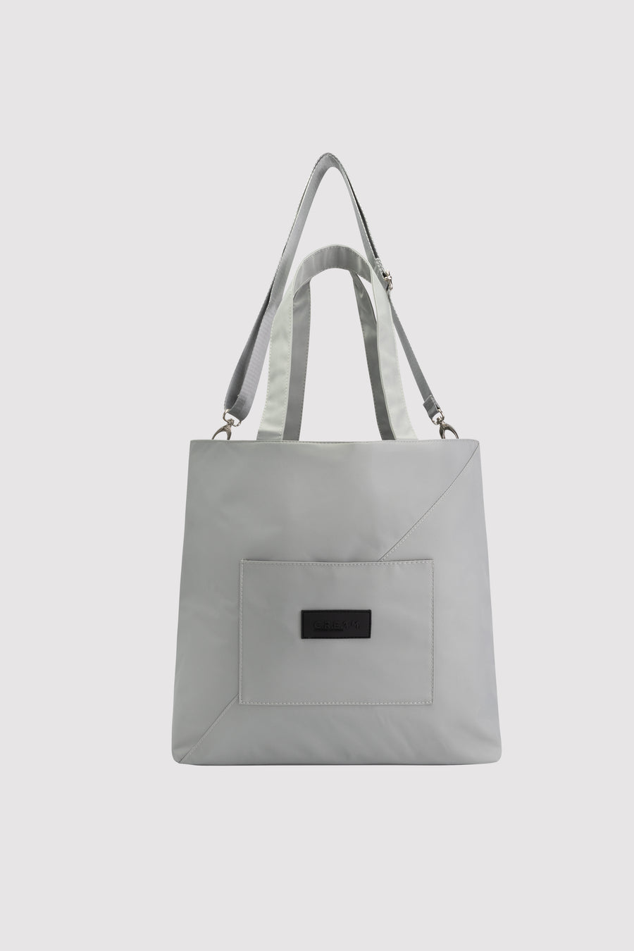 Grey Nylon Tote Bag